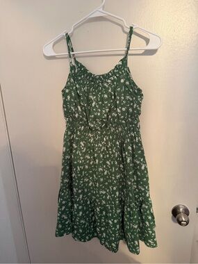 Lulu's Green Floral Mini Dress
